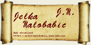 Jelka Malobabić vizit kartica